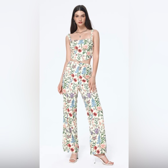 Cider Pants - Floral Corduroy Top & Pant set